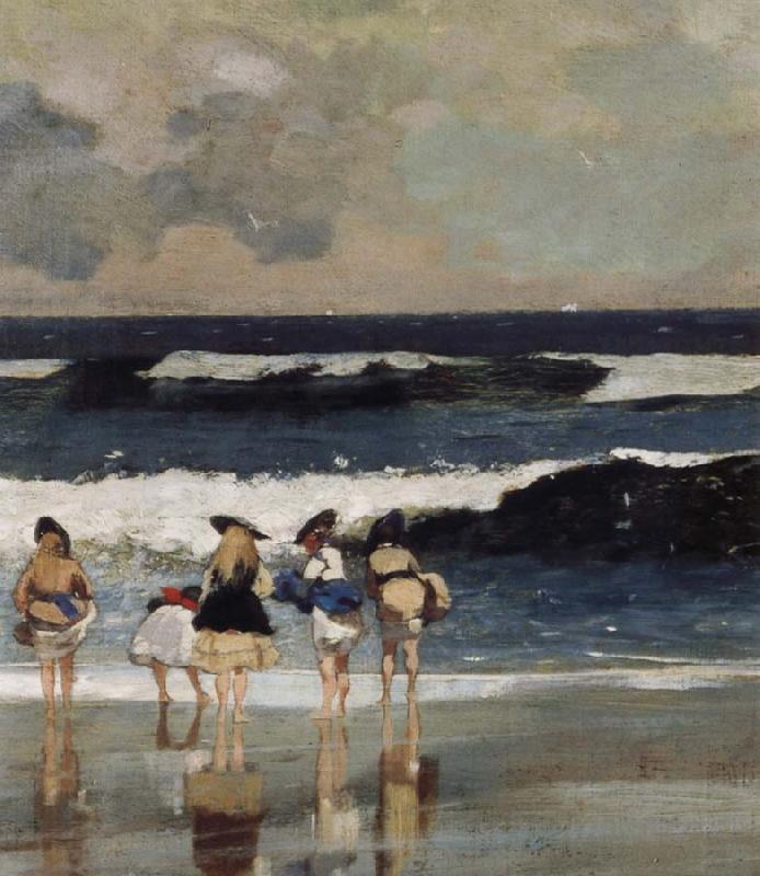Winslow Homer Detail from on the Beach oil painting picture